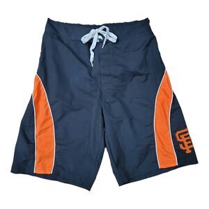 SAN FRANCISCO GIANTS Shorts Adult Large Black Swim Trunks G-III MLB Baseball